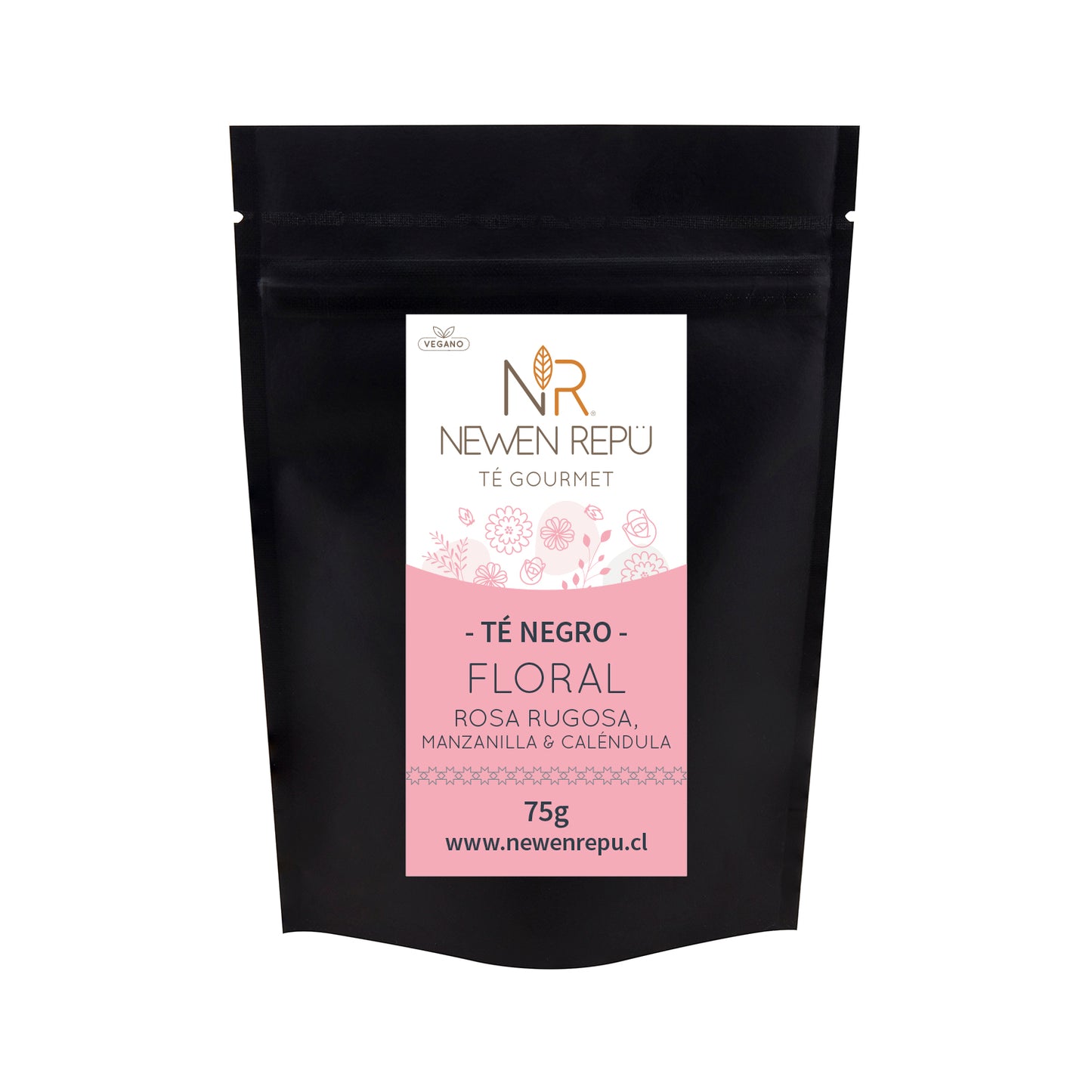 TÉ NEGRO FLORAL Rosa Rugosa, Manzanilla y Caléndula